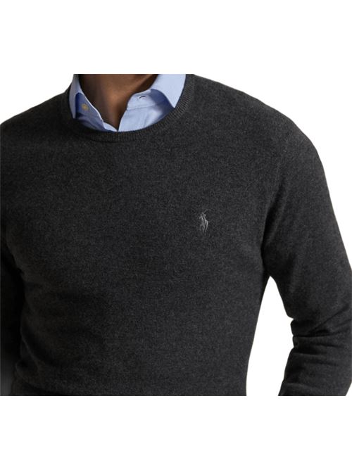 Maglia da uomo in lana, girocollo, colore grigio scuro POLO RALPH LAUREN | 710974148004
